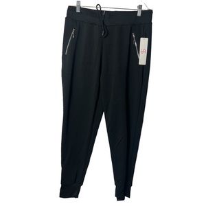 Summer 10 Black Zippered Jogger Pants